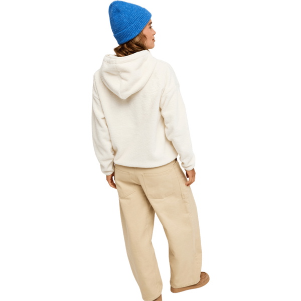 2026 Roxy Womens Cool Calling Sherpa Hoodie ERJPF03168 - Egret